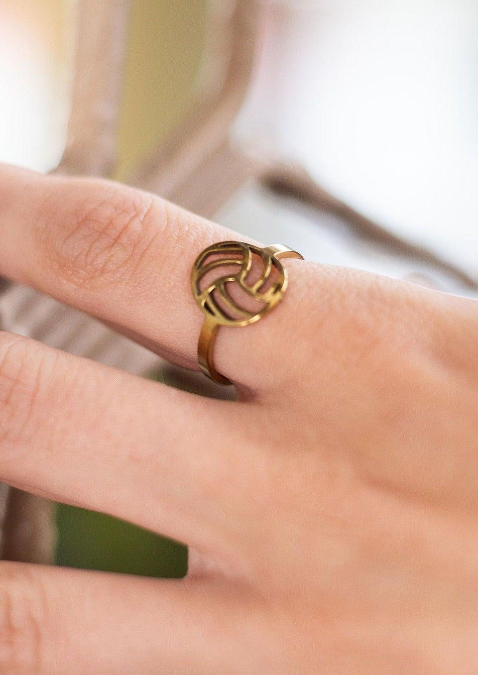 gold volleyball ring